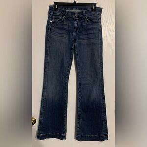7 For All Mankind Dark Blue Flare Jeans